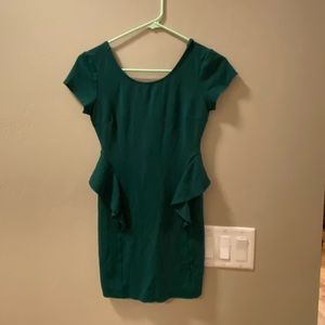ZARA emerald green mini dress